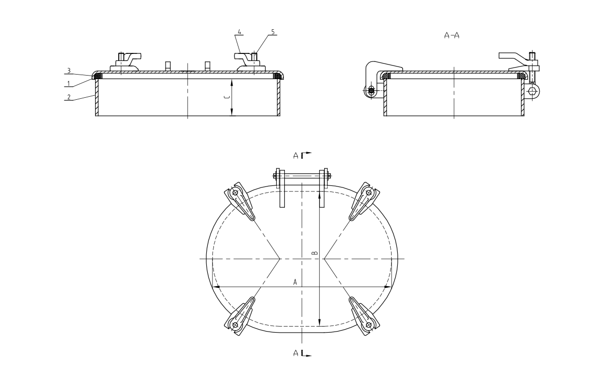 DF-464-5/DF-174-5 4 سگ بلند شده